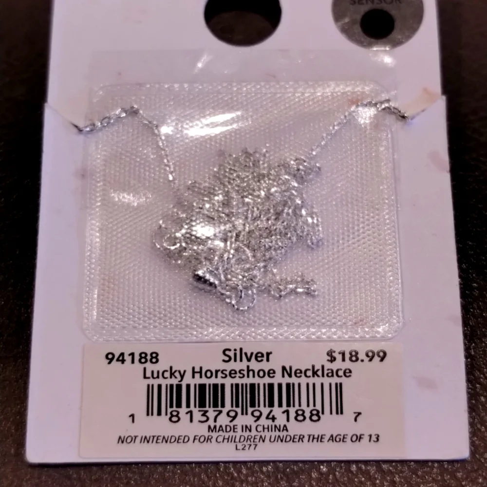 Silver Necklace Horseshoe Cubic Zirconia Lucky Horses Pippa & Rawls NWT - Picture 7 of 14